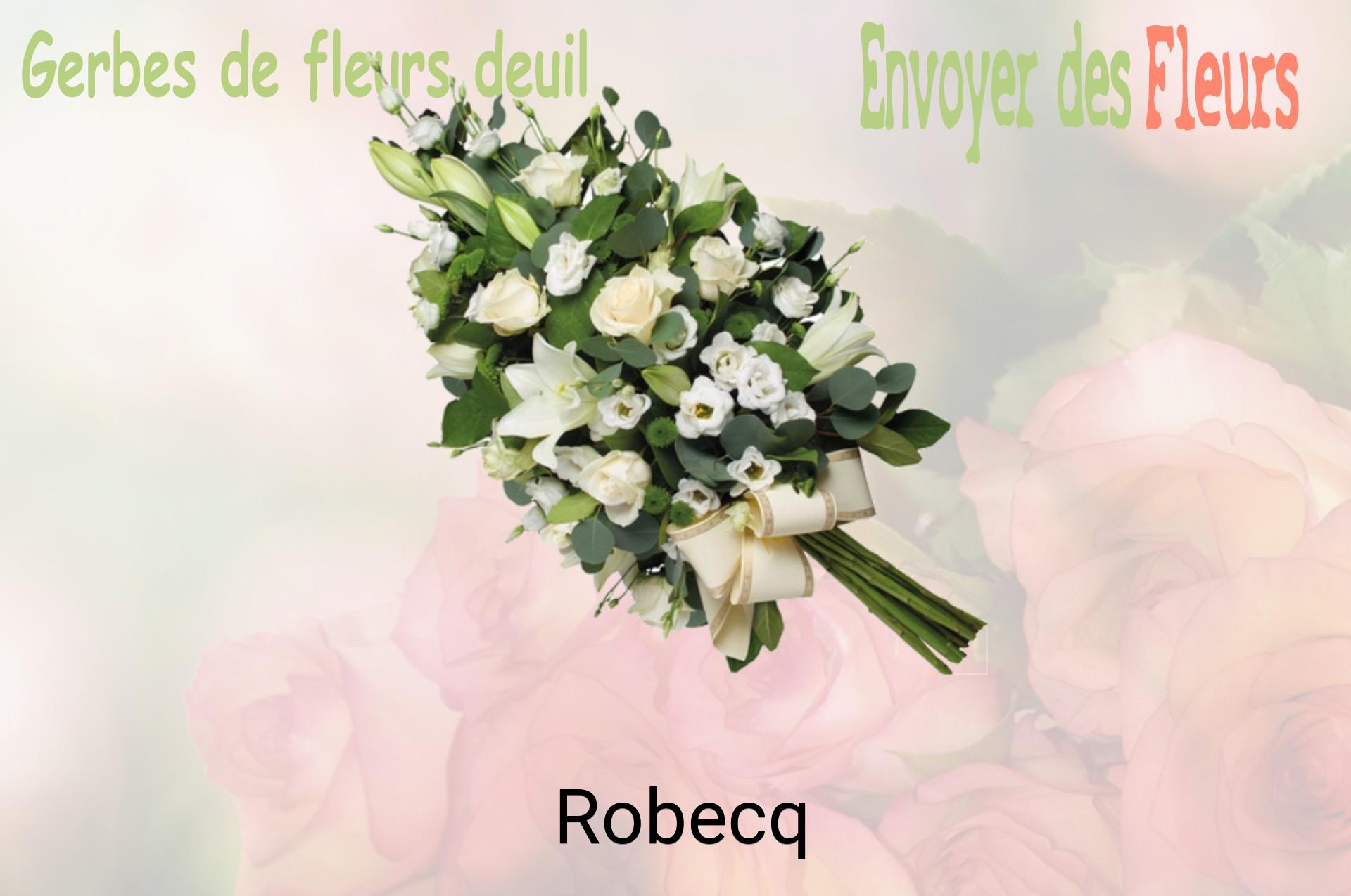 Gerbe de fleurs de deuil livrée à Robecq